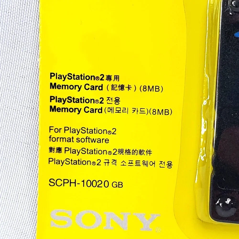 Sony PlayStation 2 8MB Memory Card Black SCPH-10020 GB New Sealed